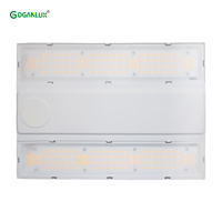 Luminaria Lineal de Alta Bahía Comercial con Certificación ETL DLC, Iluminación LED Industrial con Lente de PC Antideslumbrante para Taller