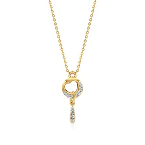 สร้อยคอจี้เพชรรูปหัวใจออโรร่า - Product Image 1
