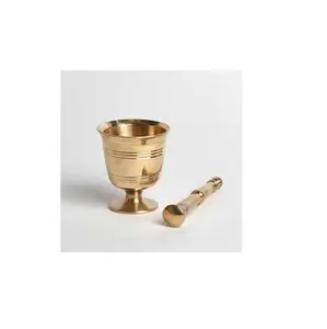 Brass Solid Casting Set of 3 Mortar and Pestle Pharmacy Clinic USed Hot Sale and customized size hot sale product