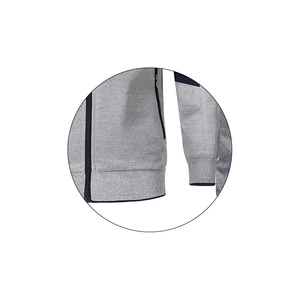 Ensemble de survêtement unisexe personnalisé en polyester/coton respirant et coupe-vent pour l'entraînement d'automne, avec fermeture éclair, deux pièces - Product Image 4