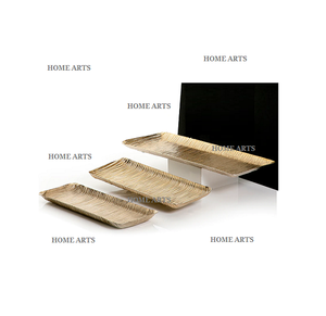 Plateau de service alimentaire de trois tailles différentes, plateau à chocolat et à dessert en aluminium de la meilleure qualité pour les fournisseurs en gros - Product Image 1