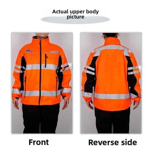 Chaqueta de Seguridad Reflectante con Logotipo Personalizable 2026, Traje de Trabajo Impermeable y Cortavientos con Cierre de Cremallera, Gran Venta - Product Image 4