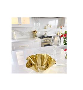 Bol de service en laiton doré de qualité supérieure conçu pour les banquets haut de gamme, les réceptions de mariage culturelles ou les repas de fête traditionnels - Product Image 6