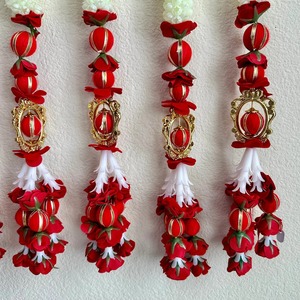 Traditional Mogra & Rose Hanging Latkan Garland | Main Door & Decoration <b>for</b> Haldi, Mehndi, Diwali Stage Backdrop Garlands - Product Image 4