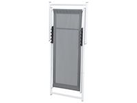 Chaise pliante portable en aluminium Rocky Modern avec revêtement gris et blanc Locri pour usage extérieur, domestique et hôtelier
