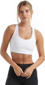 Soutien-gorge de sport pour femmes le plus vendu, rembourrage doux, soutien moyen, entraînement, fitness, respirant, extensible, vêtements de sport - Product Image 4