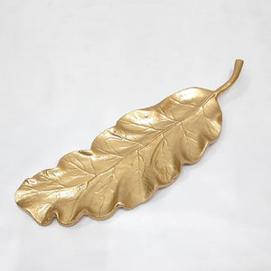 ถาดเสิร์ฟอาหารและจานเคลือบสีทองทำด้วยมือสุดหรูทำด้วยมือรูปทรงไม่เหมือนใครทำจากโลหะอลูมิเนียม - Product Image 6