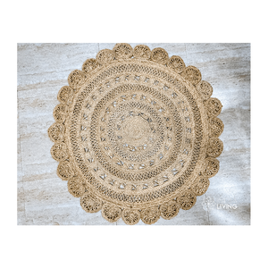 Handwoven Jute Rugs Natural Fiber Braided Carpet Durable Eco Friendly <b>Floor</b> Rugs for Living Room Bedroom Office and Home Decor - Product Image 5