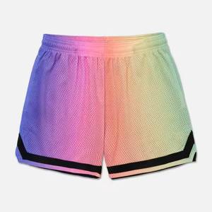 Nouveau short de gymnastique à motif solide pour homme Short de basket-ball en maille à sublimation avec spandex tricoté pour Golf Fitness Running Streetwear - Product Image 1