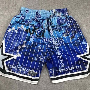 Shorts de sport de basketball pour hommes, taille plus, avec maille de compression, été, Mba, brodés, avec shorts sans manches pour le collège - Product Image 2