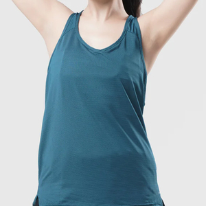 เสื้อกล้ามผู้หญิงสีทึบชุดออกกำลังกายแบบลำลอง - Product Image 5