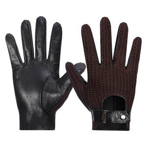 Gants en cuir pour la conduite hivernale, gants de moto rembourrés épais pour une protection chaude des mains et des bras - Product Image 2