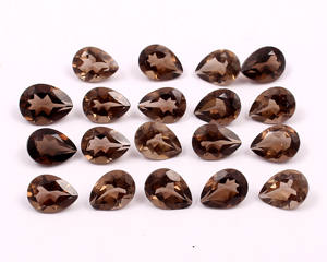 Cuarzo ahumado Natural de calidad AAA, 8x6 MM, pera marrón cortada de la India, piedras preciosas sueltas para la fabricación de joyas - Product Image 2