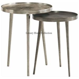 Round Shape Metal Iron Pipe Made Watermelon Design Nesting <b>Table</b> Rose Gold Color Shiny Plating With Marble <b>Top</b> Handmade Supply - Product Image 3