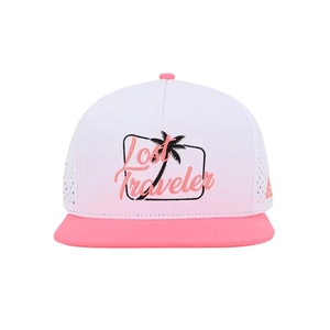 Casquettes de golf de performance fabriquées par un professionnel, perforations laser pour la ventilation, casquette 5 panneaux bicolore, logo brodé 2D 3D personnalisé - Product Image 1