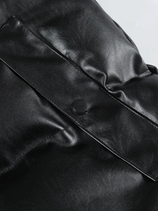 Chaqueta bomber de cuero personalizada directa de fábrica para hombre, transpirable e impermeable, estilo Hip Hop para invierno, precio al por mayor - Product Image 2