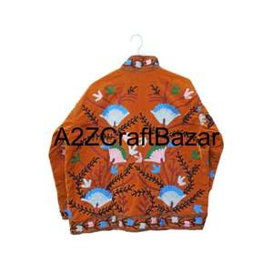 Chaqueta de Invierno Elegante Hecha a Mano para Mujer, Ecológica, Transpirable, 100% Algodón con Bordado Floral Suzani, Regalo Perfecto - Product Image 6