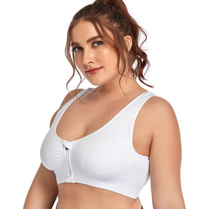 Soutien-gorge de yoga antichoc pour femmes AMASON grande taille sans couture avec fermeture à glissière avant soutien-gorge de yoga de course à pied sans armatures soutien-gorge de sport pour femmes - Product Image 6