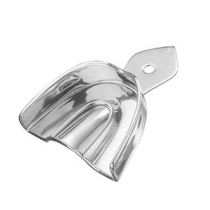 Plateaux d'empreinte dentaire manuels réutilisables en acier inoxydable allemand de haute qualité, avec poignée ergonomique et anti-reflux, pour usage professionnel - Product Image 1