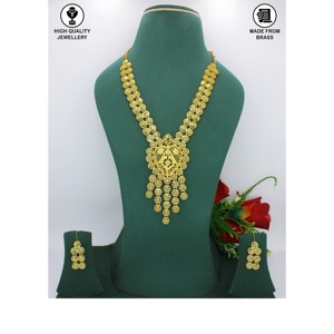 Gold Plated Arabic <b>bridal</b> jewellery set Gold plated Middle East <b>bridal</b> jewellery necklace set Ethnic Arabic fashion jewellery - Product Image 5