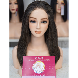 Hot Styles Grey Remy Hair Wigs for Women Luxury Quality Natural Straight <b>Lace</b> <b>Closure</b> From Vietnamese Raw One Donor - Product Image 1