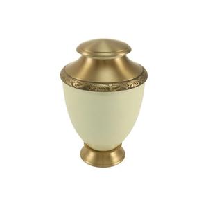 Urnas de crematorio de color blanco y dorado conmemorativas a bajo precio, urna de cremación de recuerdo, diseño Popular - Product Image 4