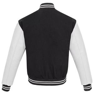 Custom Wholesale Blank Bulk Plain Unisex <b>Black</b> <b>Men</b> Women College Versity Jacket <b>Fleece</b> Baseball Letterman Varsity Jackets - Product Image 6