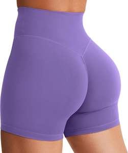 Shorts de yoga pour femmes avec logo personnalisé, de haute qualité, style motard, effet push-up, respirants, nouveaux shorts de yoga - Product Image 4