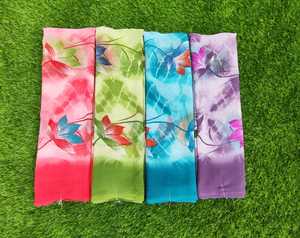 Georgette imprimée saree apesanteur cinq étoiles patta AVEC BLOUSE SAREE Tissu de meilleure qualité - Product Image 3