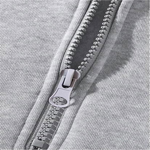 Sweat-shirt à capuche zippé pour homme, sweat-shirt à manches longues, épaules tombantes, pull décontracté - Product Image 4