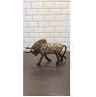 Estatua artística de Metal y latón para decoración del hogar, estatua de Leones artesanales, acabado de alta calidad, tamaño pequeño, escultura de Jaguar, Exportación