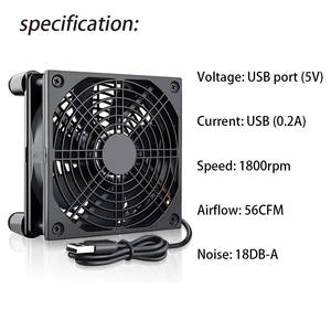 Ventilateur de refroidissement silencieux à haut débit d'air 5V USB pour ordinateur, routeur 120mm 240mm, pour boîtier d'ordinateur, ordinateur portable, CPU, roulement à billes 4 broches - Product Image 4