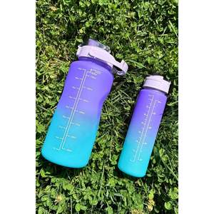 Juego de 2 Botellas de Agua de Plástico Motivacionales para Niños y Gimnasio, 2 Litros (Turquía) - Product Image 4