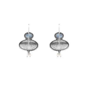 Pendientes de Perlas con Detalles de Piedras de Diseño Nuevo de SkyBlue Ox - Product Image 3