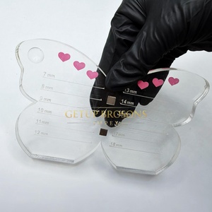 Nouvelles Pinces à Cils Professionnelles Multifonctionnelles en Acrylique Blanc, Motif Cœur Papillon, Durables et Personnalisables, avec Aimant pour Extensions de Cils - Product Image 6