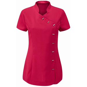 Uniforme de Trabajo Personalizado para Spa de Belleza y Peluquería, Blusa de Manga Corta con Diseño de Orquídea para Esteticistas y Masajistas - Product Image 6