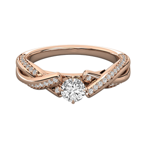 Bague pour femme en or 18 carats et diamant de laboratoire, élégante bague sertie de diamants - Product Image 6