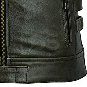 Chaqueta de Motociclismo de Cuero Vacuno, Protección para Todo Clima, Ligera, Transpirable con Ventilación - Product Image 6