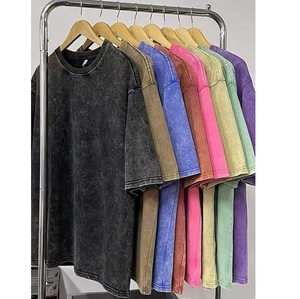 T-shirt oversize pour hommes en pur coton délavé avec épaules tombantes Streetwear T-shirt blanc pour hommes à la mode imprimé ample - Product Image 4