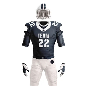 Nuevas llegadas por encargo transpirable impreso poliéster reversible fútbol americano camisetas pantalones uniformes conjunto colores personalizados - Product Image 3