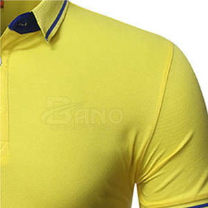 Recién llegado, camiseta Polo de secado rápido para hombre, diseño único de talla grande con patrón sólido hecho de algodón/fibra de bambú - Product Image 4