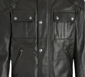 Veste de moto en cuir véritable noir motard décontracté dernière conception veste de motard en cuir pour homme vente en gros - Product Image 2