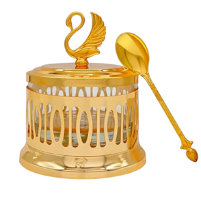 Contemporary Style Eco-Friendly Silver Gold Polished Uncoated Stainless Steel <b>Sugar</b> Salt <b>Bowl</b> Creamer Pots <b>Bowl</b> - Product Image 2