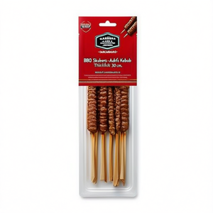 Brochettes de barbecue - Adana Urfa Kebab - Brochettes épaisses pour grillades - 30 cm - Product Image 3