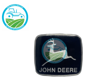 Emblème de calandre avant de tracteur R59991, métal argenté, compatible avec les tracteurs John Deere - Product Image 2