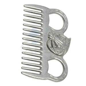 Vente en gros de peignes à cari pour chevaux avec logo personnalisé équipement de toilettage professionnel en aluminium pour des soins de cheval efficaces, le nettoyage et l'excrétion - Product Image 2