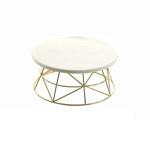 Unique Style Metal and Wood <b>Cake</b> Serving Stand With White Powder Coated Top Home Decor Dessert Display <b>Cake</b> <b>Server</b> Stand For Bar - Product Image 2