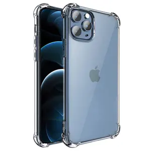 For Iphone 14 Case Shockproof,1.5mm Thin Transparent Crystal Clear Tpu Bumper Phone Case Back Cover For iPhone 11 12 14 Pro Max