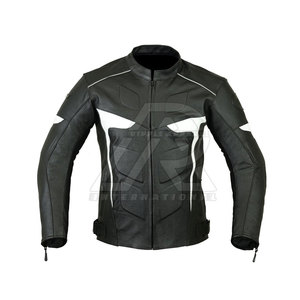 Veste de moto en cuir grande taille de haute qualité pour hommes, design unique et contrasté de couleurs, vêtements de course automobile respirants, toutes saisons - Product Image 1