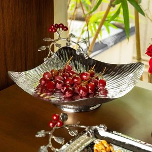 <b>Table</b> Centerpieces Decor Premium Quality Steel Serving Foods <b>Tray</b> Home Decor Stainless Steel Serving Food Platter for - Product Image 2